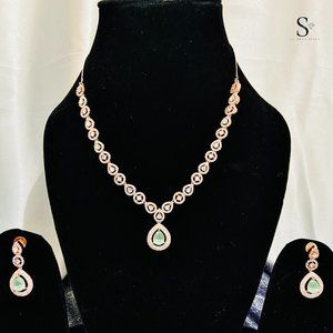 American Diamond Jewellery Set